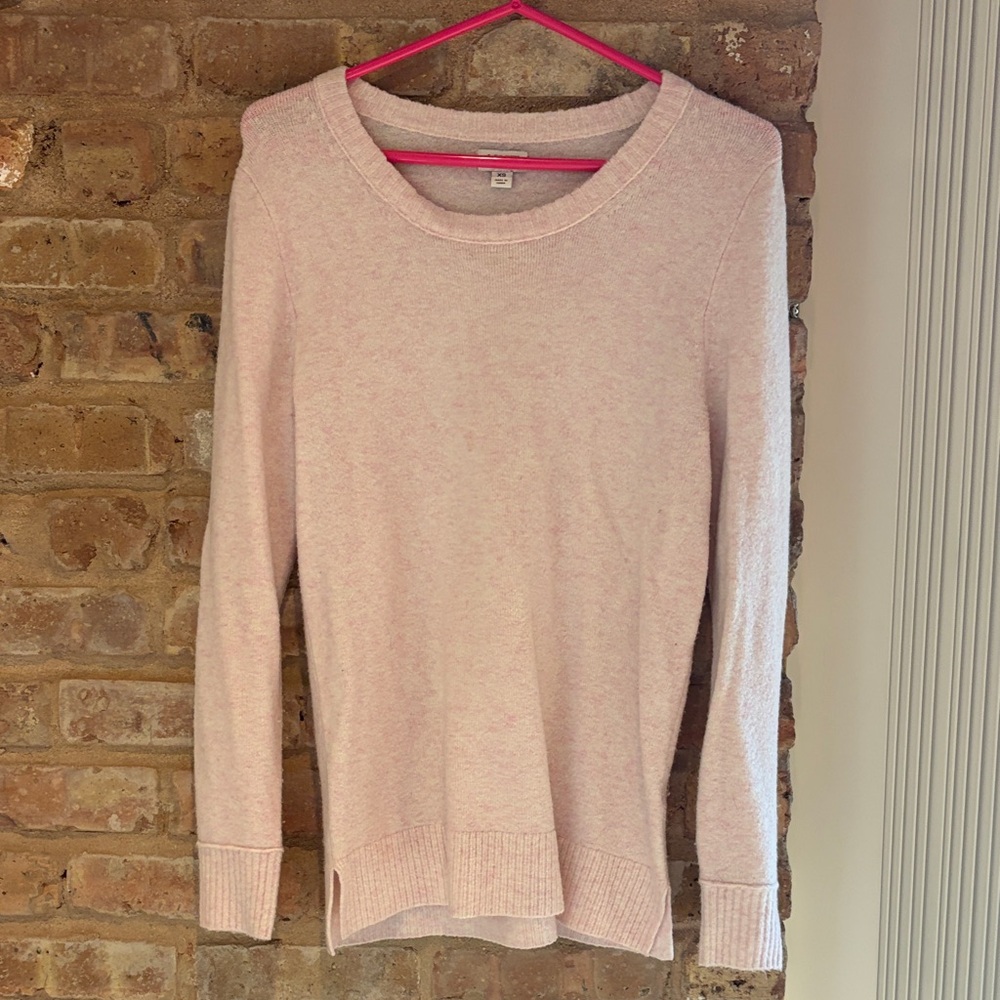 J. Crew Soft Pink Crew Neck Sweater